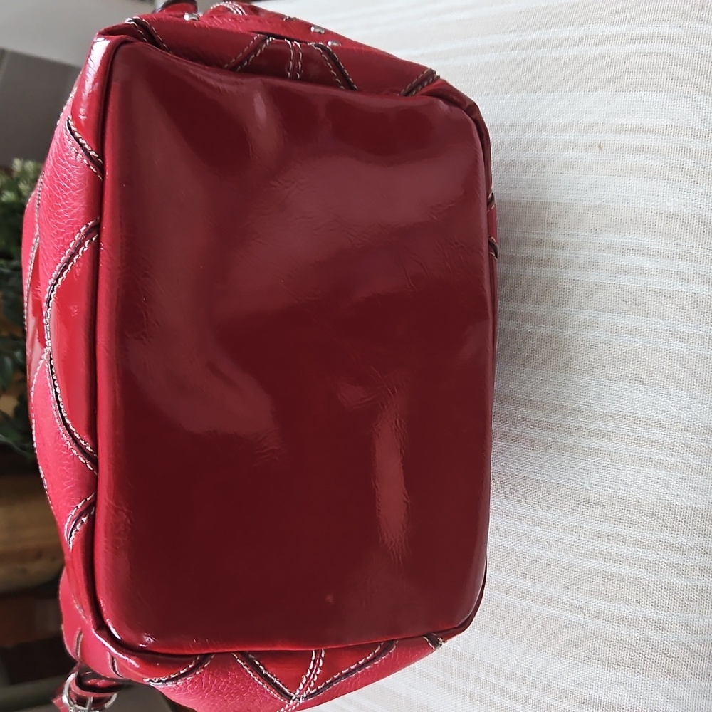 Tignanello Red Leather Patchwork Large Bag - image 3